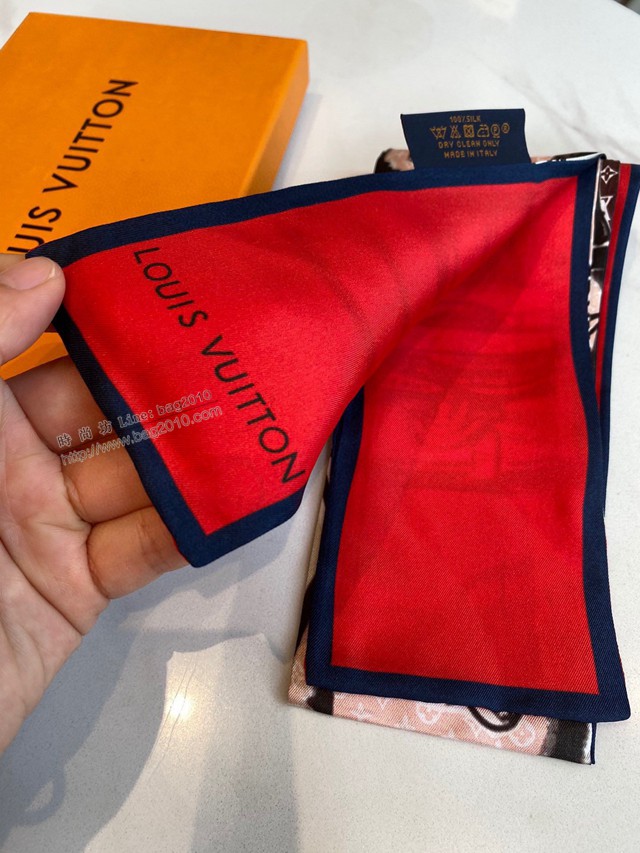 Louis Vuitton絲巾 路易威登雙層真絲發帶 LV冬季新款真絲飄帶  mmj1193